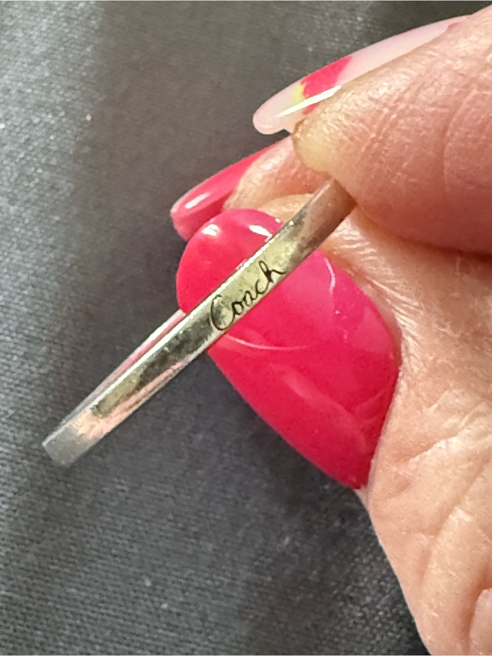 Coach sterling silver band sz 8
